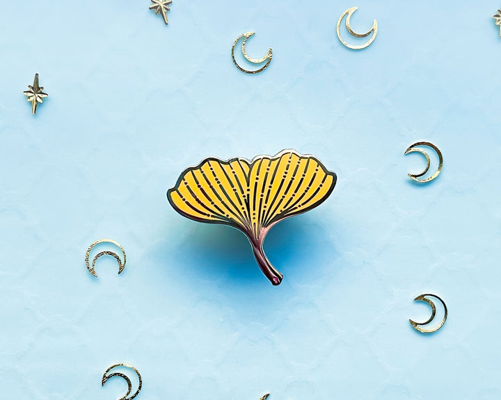 Ginkgo Biloba Leaf Enamel Pin