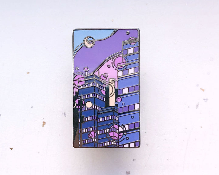 Glass Towers Synthwave Enamel Pin