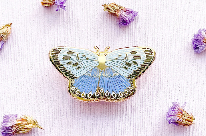 Large Blue Butterfly (Phengaris arion) Enamel Pin