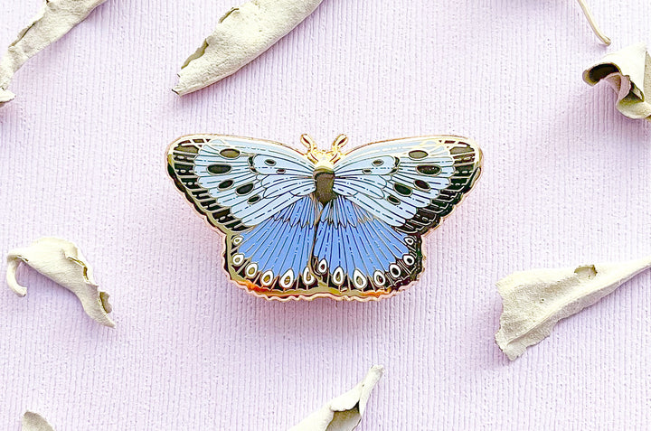 Large Blue Butterfly (Phengaris arion) Enamel Pin