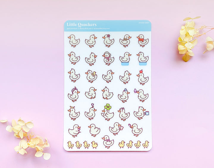 Little Quackers Clear Vinyl Sticker Sheet