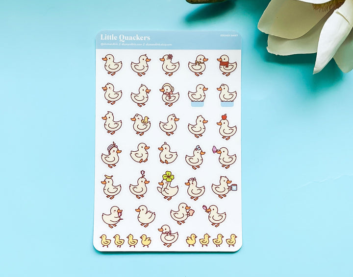 Little Quackers Clear Vinyl Sticker Sheet