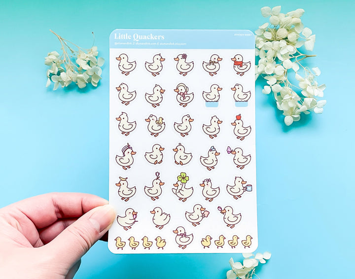 Little Quackers Clear Vinyl Sticker Sheet