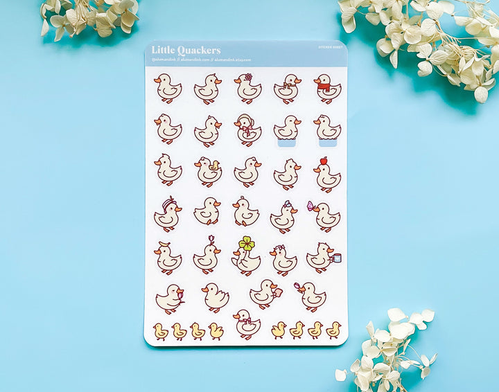 Little Quackers Clear Vinyl Sticker Sheet