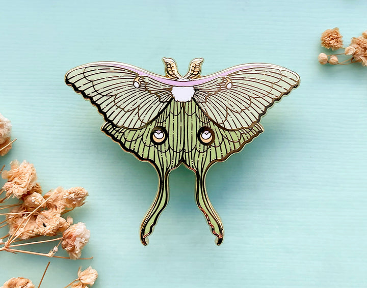 Luna Moth (Actias luna) Enamel Pin