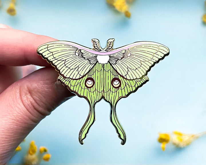 Luna Moth (Actias luna) Enamel Pin