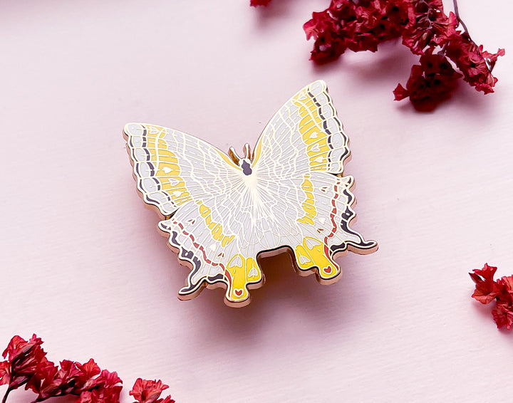Common Mapwing Butterfly (Cyrestis thyodamas) Enamel Pin
