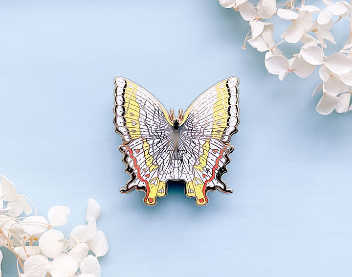 Common Mapwing Butterfly (Cyrestis thyodamas) Enamel Pin