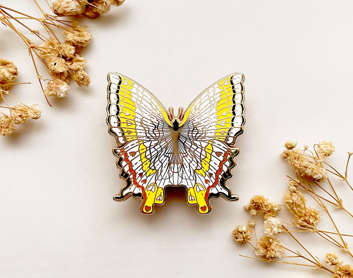 Common Mapwing Butterfly (Cyrestis thyodamas) Enamel Pin