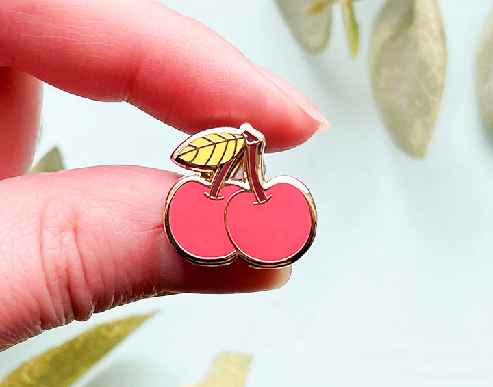 Mini Cute Cherries Enamel Pin