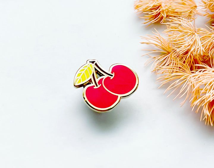 Mini Cute Cherries Enamel Pin