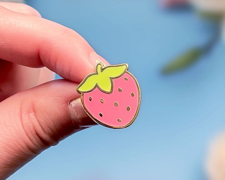 Mini Cute Strawberry Enamel Pin