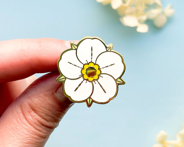 Mini Strawberry Blossom Enamel Pin
