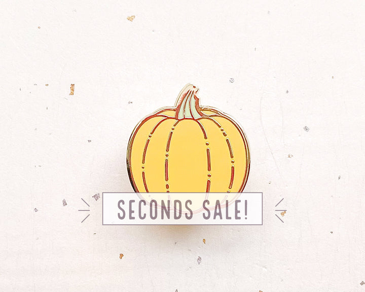 Mini Golden Pumpkin Enamel Pin (Seconds)