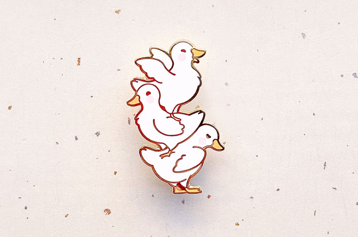 Mini Ducks Quack Stack Enamel Pin