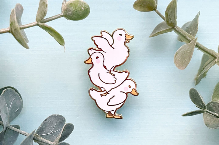 Mini Ducks Quack Stack Enamel Pin