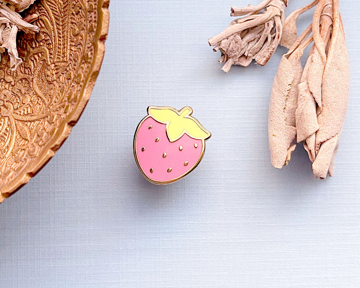 Mini Cute Strawberry Enamel Pin