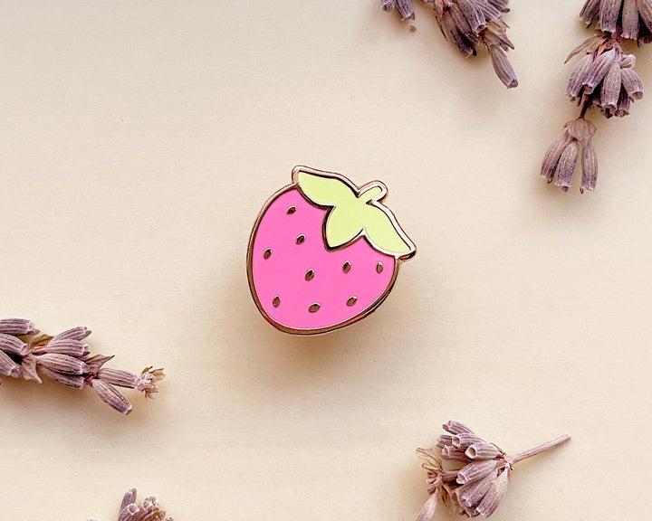 Mini Cute Strawberry Enamel Pin