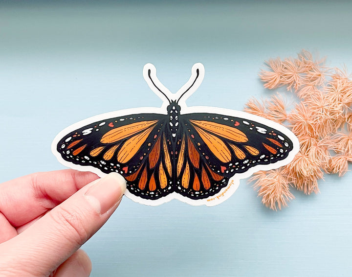 Monarch Butterfly Clear Vinyl Sticker