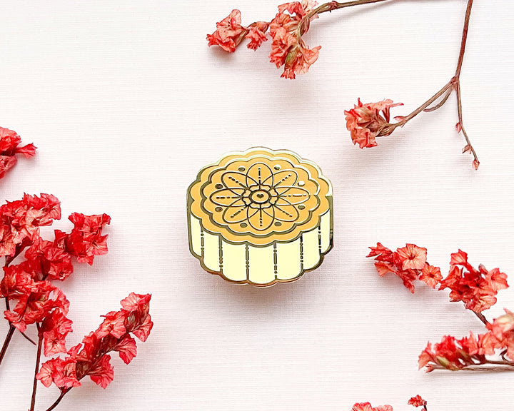 Starry Mooncake Enamel Pin
