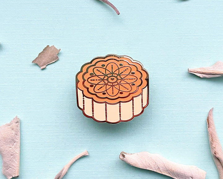 Starry Mooncake Enamel Pin