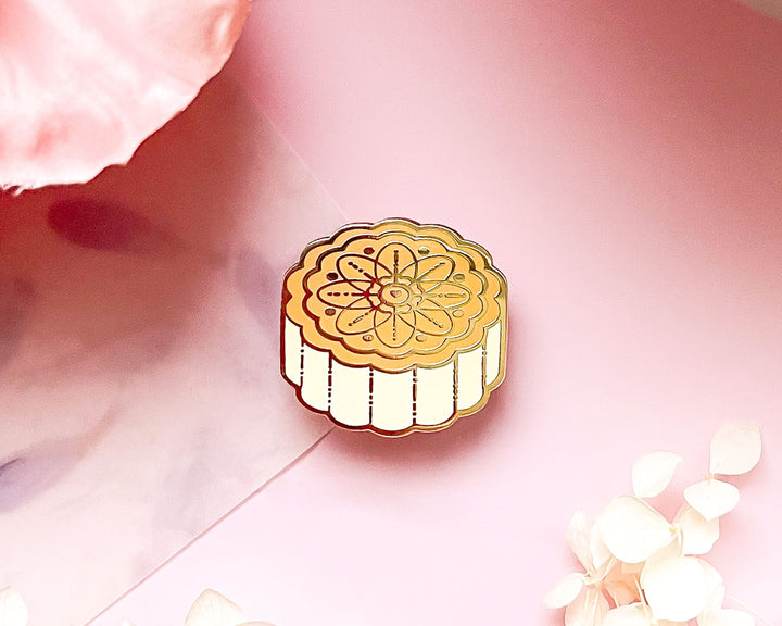 Starry Mooncake Enamel Pin