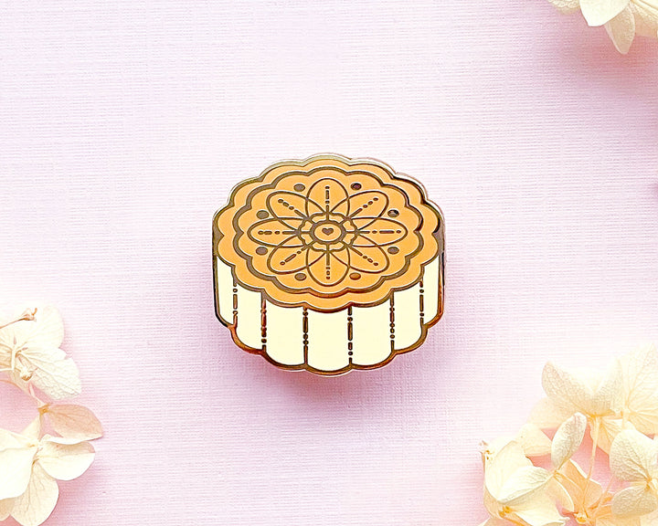 Starry Mooncake Enamel Pin