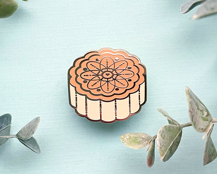Starry Mooncake Enamel Pin