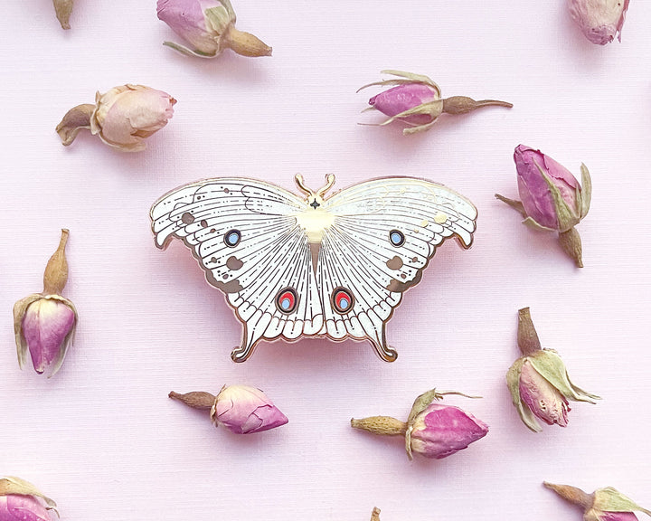 Forest Mother of Pearl Butterfly (Protogoniomorpha parhassus) Enamel Pin