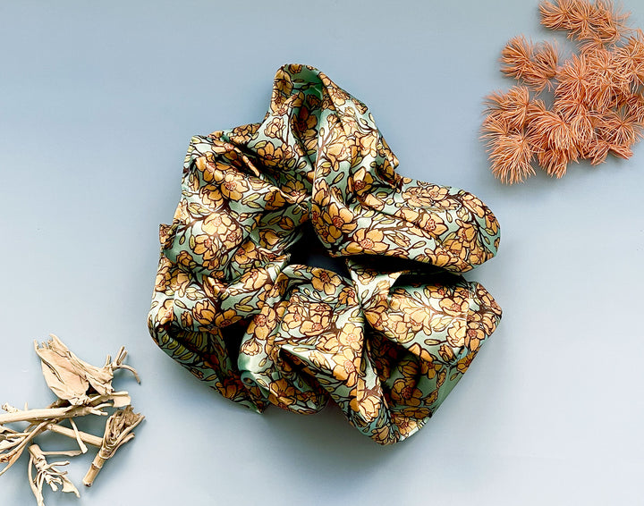 Hoa (Yellow Mai Flowers) Patterned Hair Tie