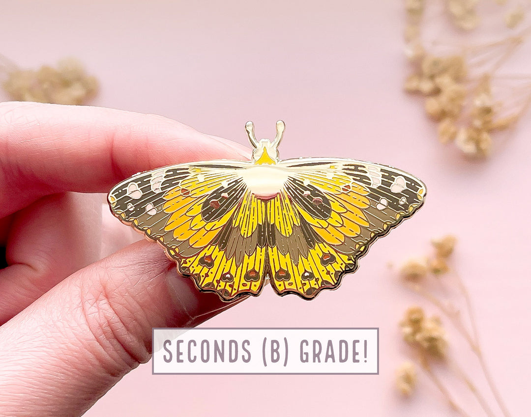 Painted Lady Butterfly Enamel Pin (Seconds)