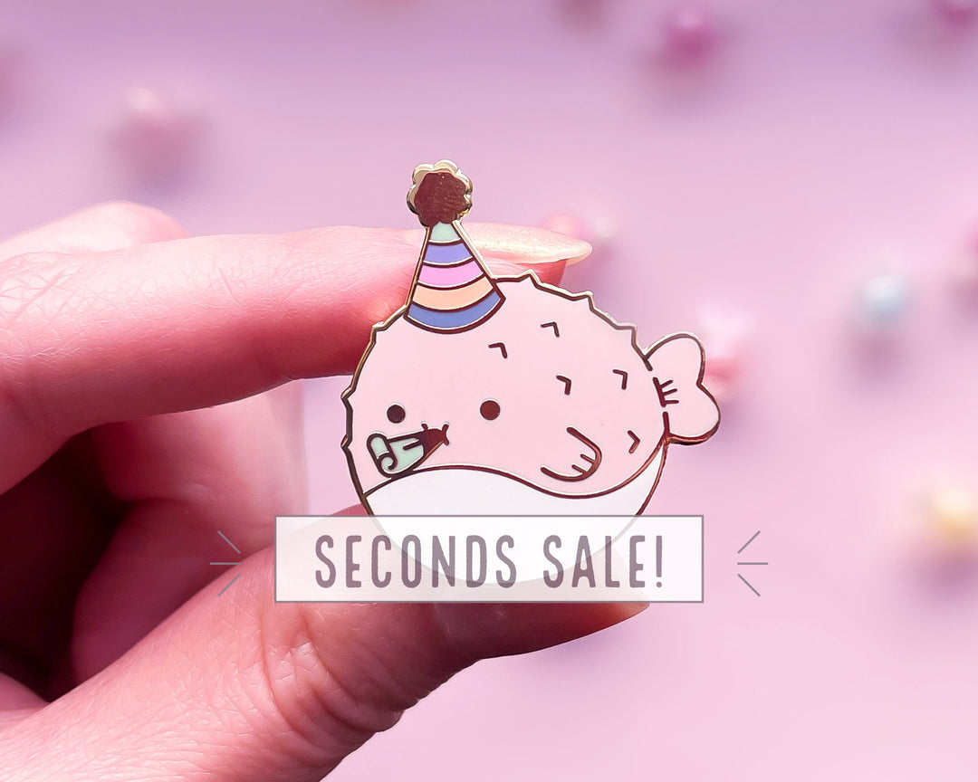 Party Puffer Enamel Pin (Seconds)