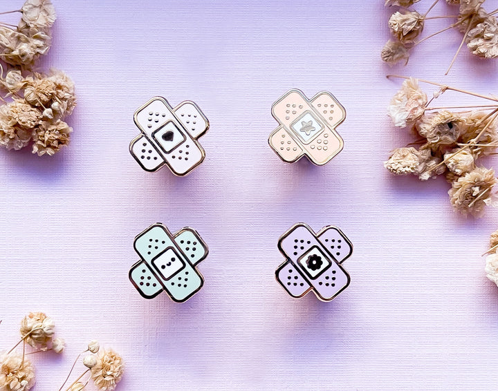 Mini Bandages Board Filler Enamel Pin Set