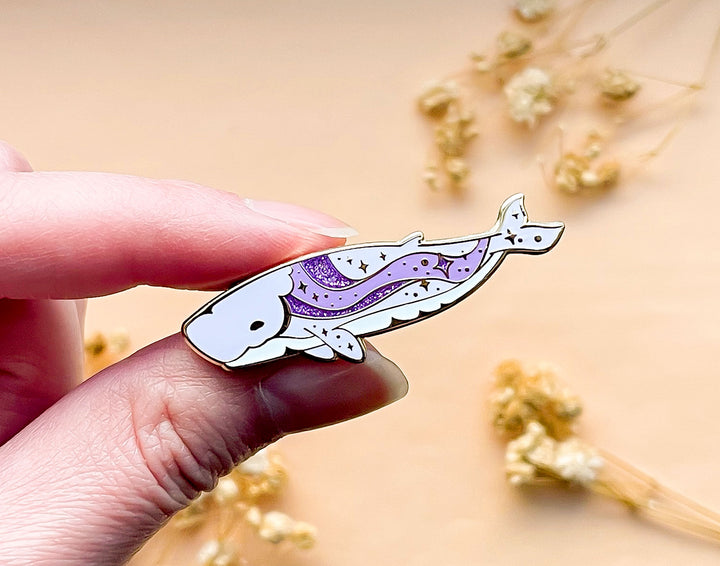 Space Dust Pygmy Sperm Whale Enamel Pin