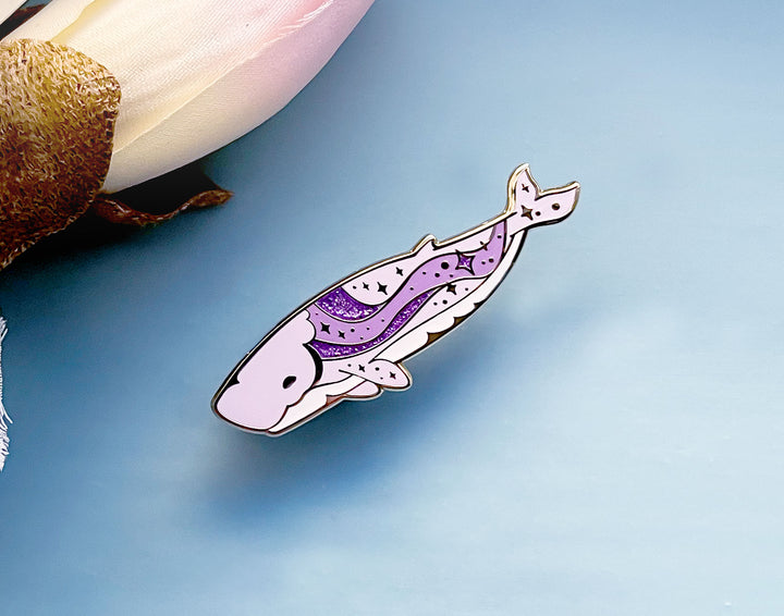 Space Dust Pygmy Sperm Whale Enamel Pin