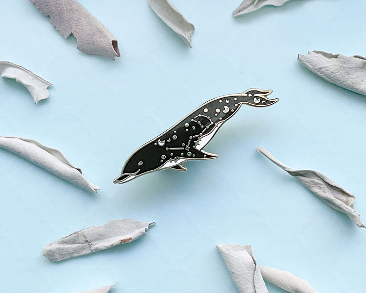 Carina Northern and Pyxis Southern Right Whale Dolphin Enamel Pin Set