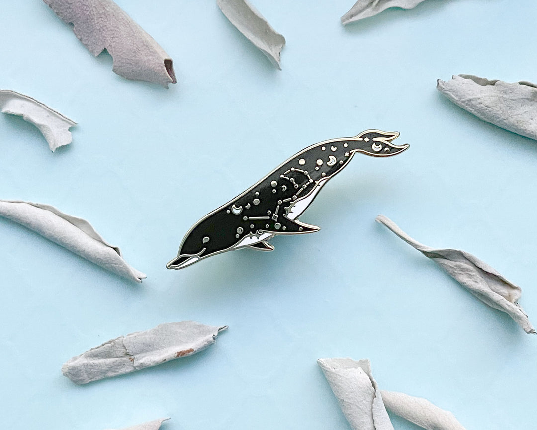 Carina Northern and Pyxis Southern Right Whale Dolphin Enamel Pin Set (Seconds)