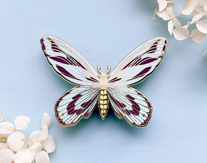 Queen Alexandra's Birdwing (Ornithoptera alexandrae) Butterfly Enamel Pin