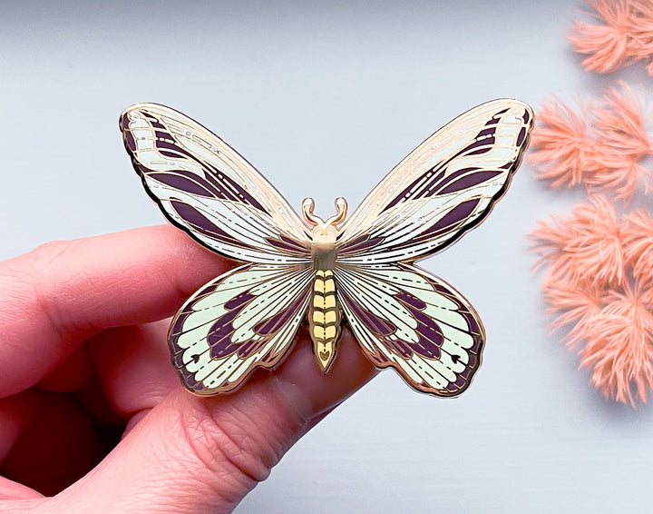 Queen Alexandra's Birdwing (Ornithoptera alexandrae) Butterfly Enamel Pin