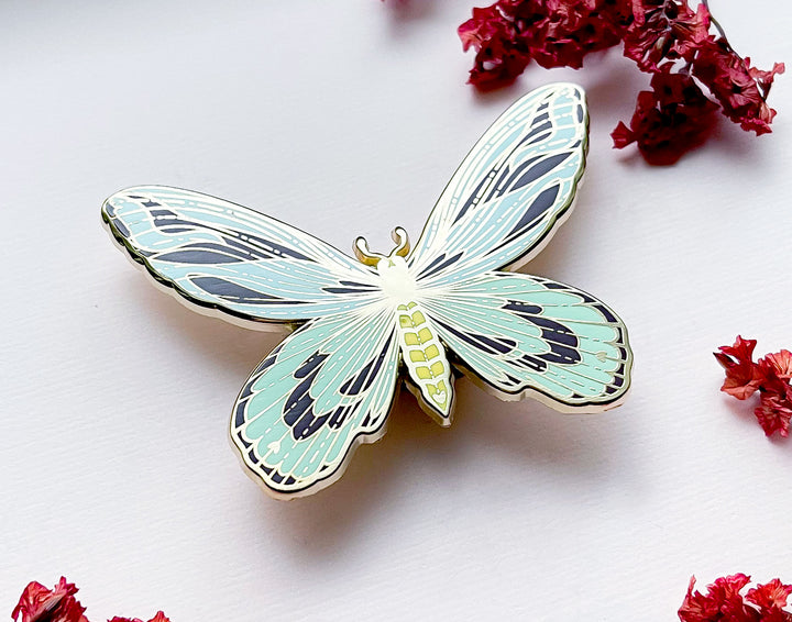 Queen Alexandra's Birdwing (Ornithoptera alexandrae) Butterfly Enamel Pin