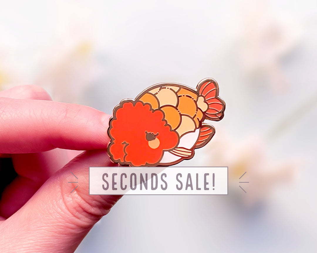 Ranchu Goldfish Enamel Pin (Seconds)