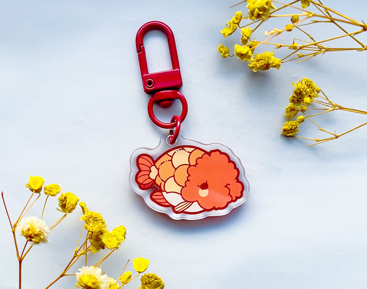 Ranchu Goldfish Acrylic Charm