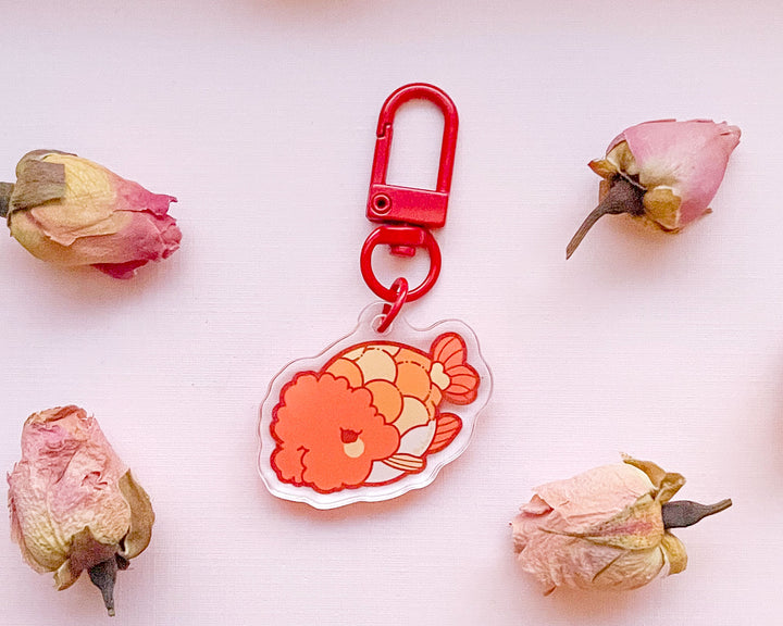 Ranchu Goldfish Acrylic Charm