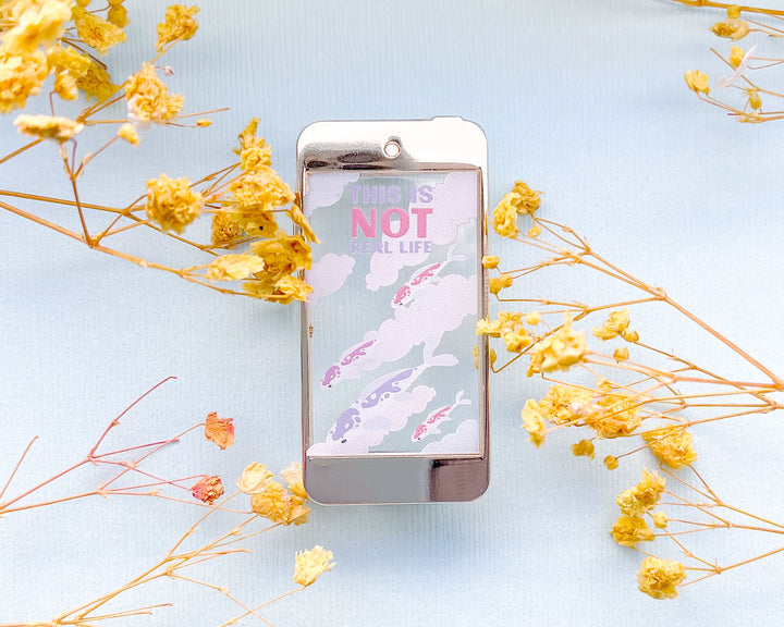 This is Not Real Life Transparent Enamel Pin