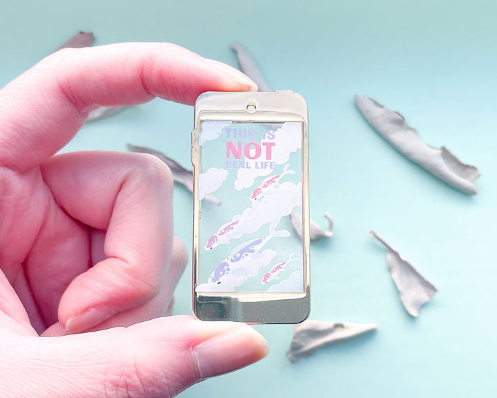 This is Not Real Life Transparent Enamel Pin