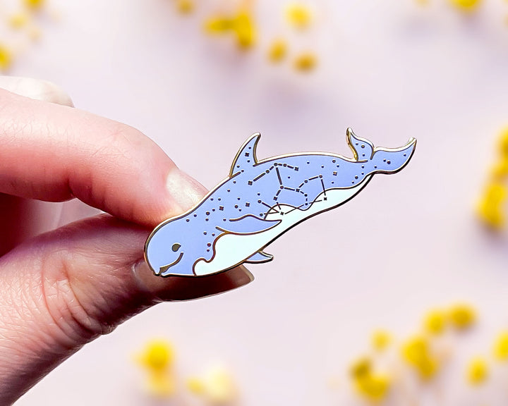 Orion Constellation Risso's Dolphin Enamel Pin