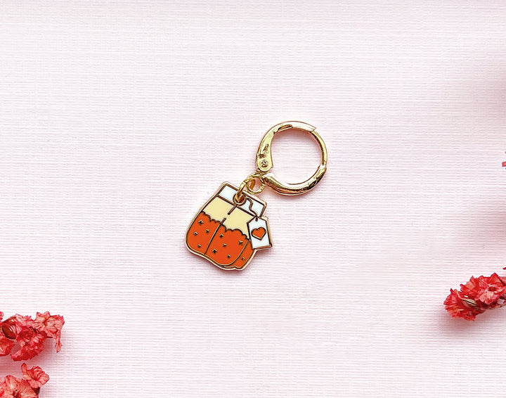 Orange Teabag Charm