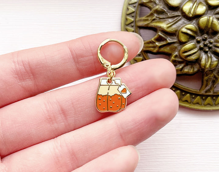Orange Teabag Charm