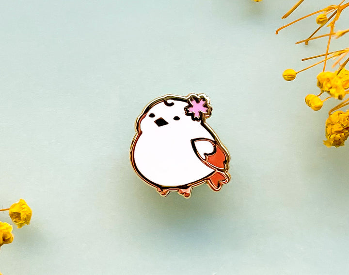 Hana the Sakura Shima Enaga Enamel Pin