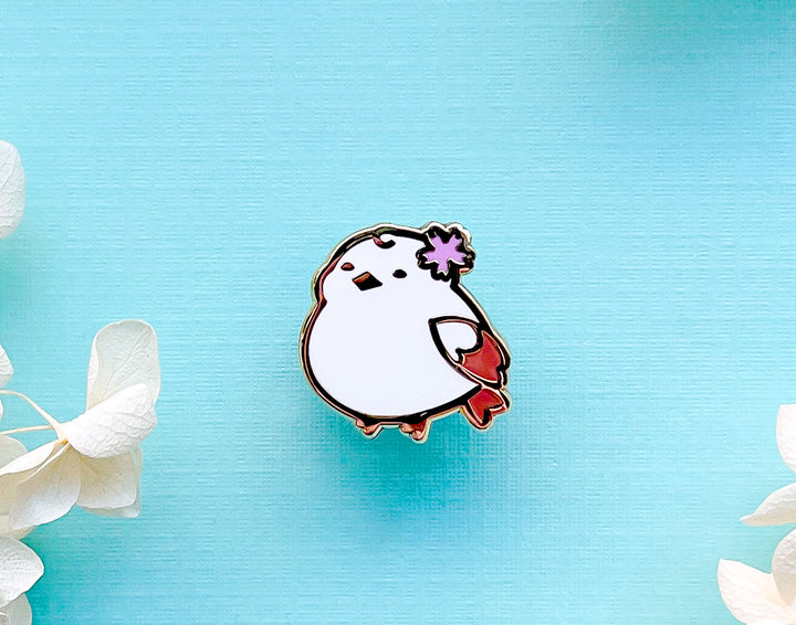 Hana the Sakura Shima Enaga Enamel Pin